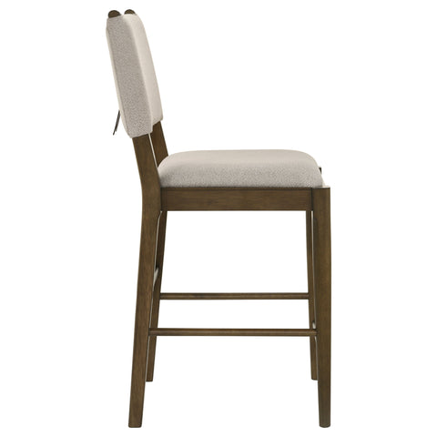 Eduardo Upholstered Counter Side Chair Brown (Set of 2)