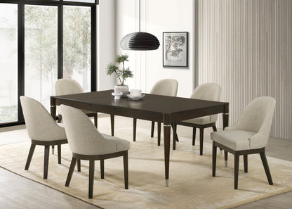 Gianni 7-piece Rectangular Dining Set Ash Brown
