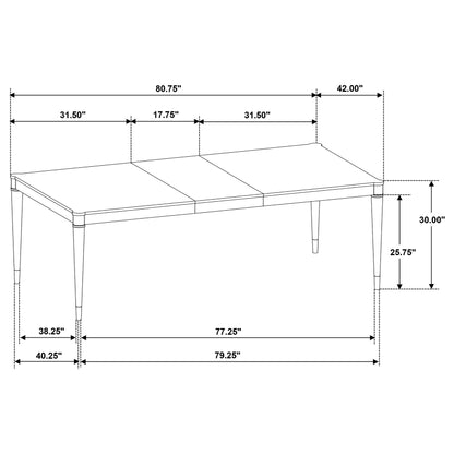 Gianni 7-piece Rectangular Dining Set Ash Brown