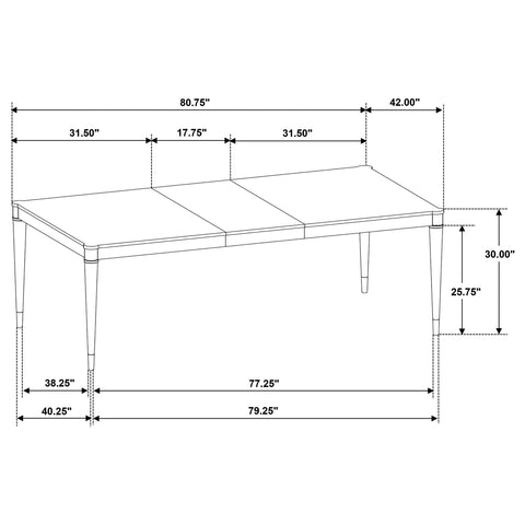 Gianni 7-piece Rectangular Dining Set Ash Brown