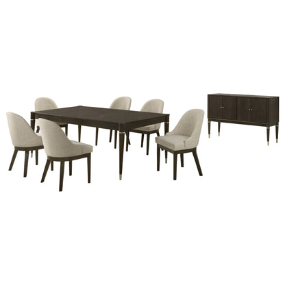 Gianni 8-piece Dining Set With Sideboard Ash Brown