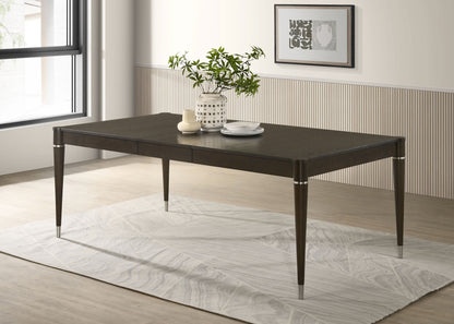 Gianni 81-inch Extension Leaf Dining Table Ash Brown