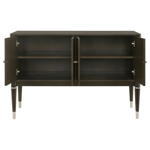 Gianni 4-door Dining Sideboard Server with Shelves Ash Brown