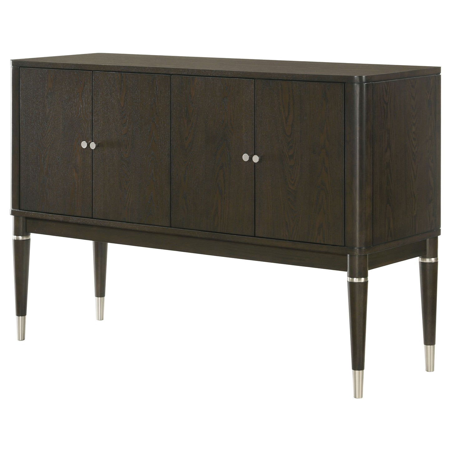 gianni 4-door dining sideboard server with shelves ash brown