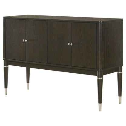 Gianni 4-door Dining Sideboard Server with Shelves Ash Brown