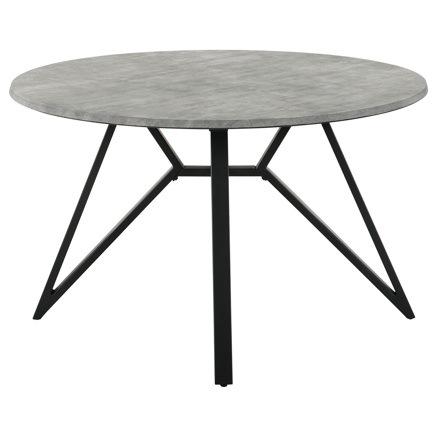 bishop 5-piece round dining table set concrete gunmetalgunmetal