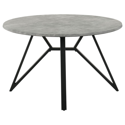 Bishop 5-piece Round Dining Table Set Concrete GunmetalGunmetal