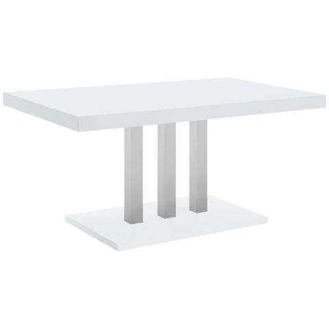 Farrah Rectangular 63-inch Dining Table White High GlossWhite High Gloss