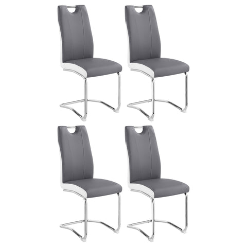 Farrah Upholstered Dining Side Chair Grey (Set of 4)Grey