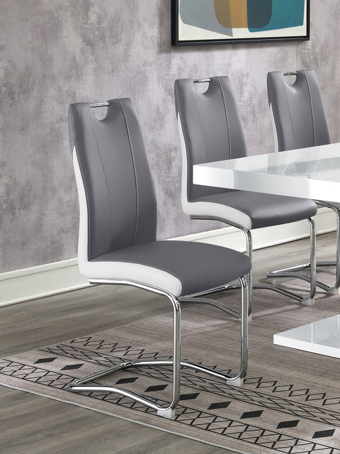 Farrah Upholstered Dining Side Chair Grey (Set of 4)Grey