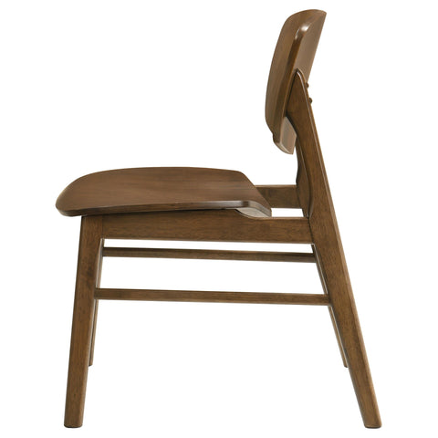 Besler Dining Side Chair Wood Seat Dark Brown (Set of 2)