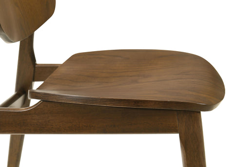 Besler Dining Side Chair Wood Seat Dark Brown (Set of 2)