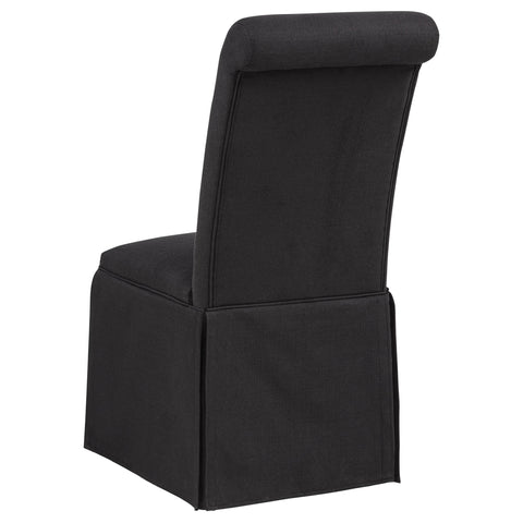 Bowers Upholstered Skirted Side Chair Black (Set of 2)