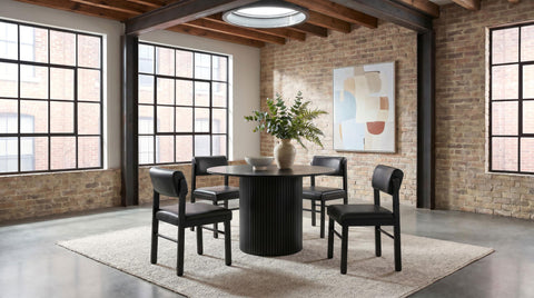 Graham Upholstered Dining Side Chair Black (Set of 2)