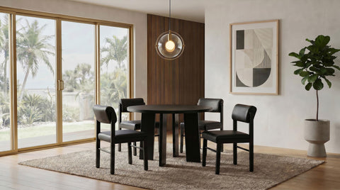 Graham Upholstered Dining Side Chair Black (Set of 2)