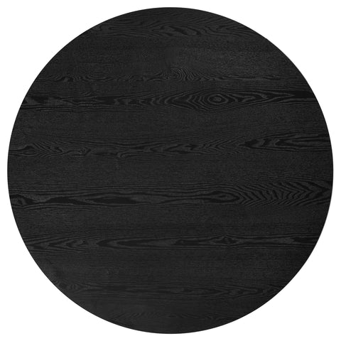 Dobrev 5-piece Round Wood Dining Set Black