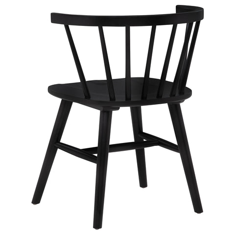 Dobrev 5-piece Round Wood Dining Set Black