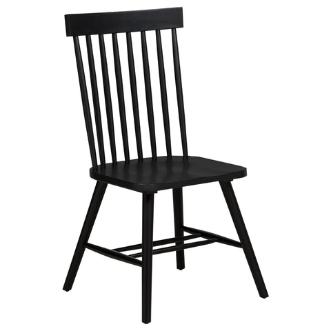 Dobrev 5-piece Round Wood Dining Set Black