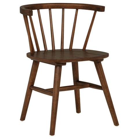 Dobrev 5-piece Round Wood Dining Set Walnut