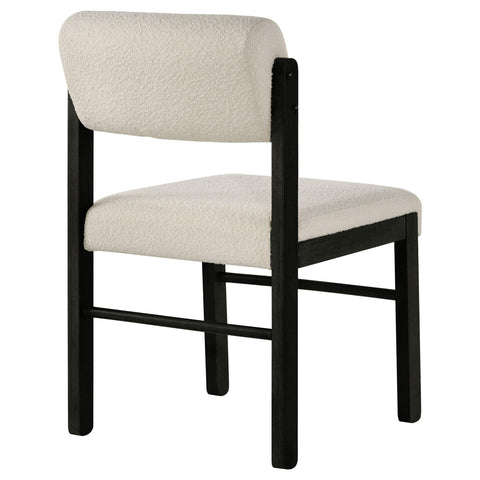 Graham Upholstered Dining Side Chair Cream and Black (Set of 2)