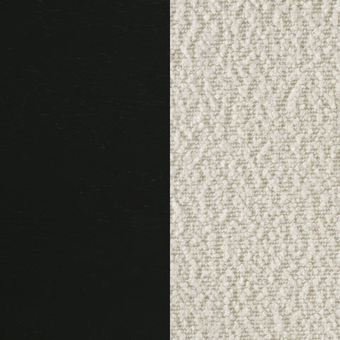 Graham Upholstered Dining Side Chair Cream and Black (Set of 2)