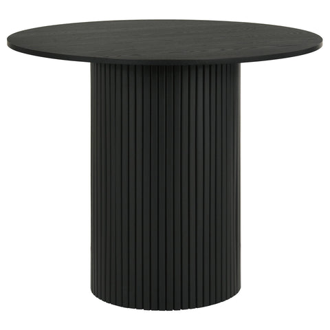 Dobrev 5-piece Round Wood Counter Height Dining Set Black