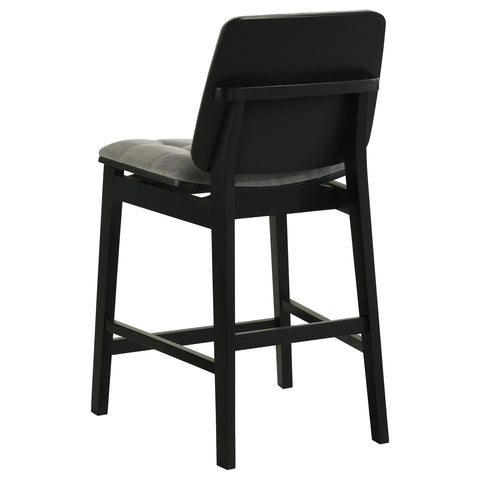 Dobrev 5-piece Round Wood Counter Height Dining Set Grey and Black