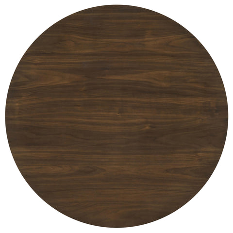 Dobrev 5-piece Round Wood Counter Height Dining Set Cream and Walnut