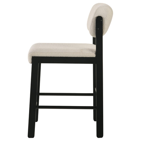 Graham Upholstered Counter Height Chair Cream and Black (Set of 2)