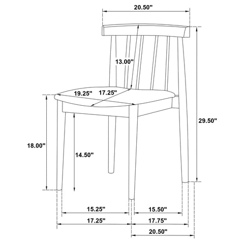 Harkes 5-piece Dining Set Wheat and Black