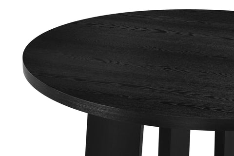 Harkes 47-inch Round Wood Dining Room Table Black