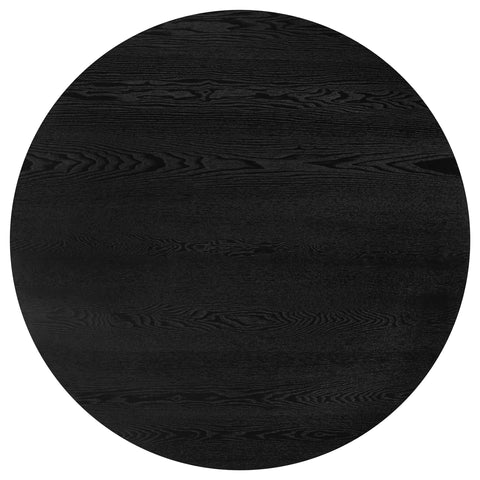 Harkes 47-inch Round Wood Dining Room Table Black