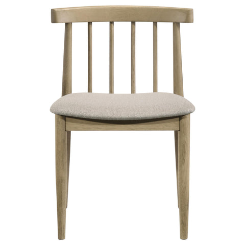 Altidore Dining Side Chair Upholstered Seat Natural Oak (Set of 2)