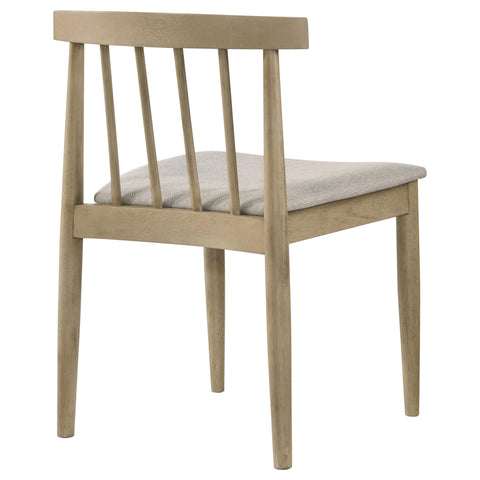 Altidore Dining Side Chair Upholstered Seat Natural Oak (Set of 2)