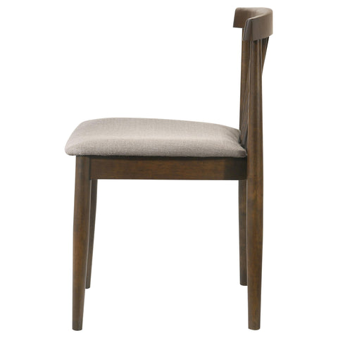 Altidore Dining Side Chair Upholstered Seat Walnut (Set of 2)
