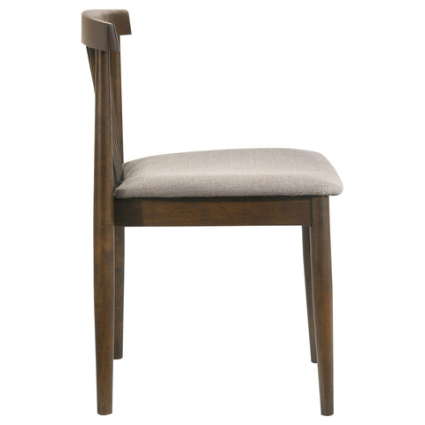 Altidore Dining Side Chair Upholstered Seat Walnut (Set of 2)