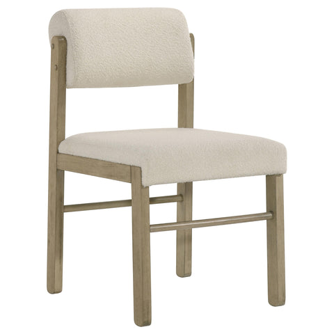 Hogan 7-piece 82-inch Rectangular Dining Set Cream and Natural Oak