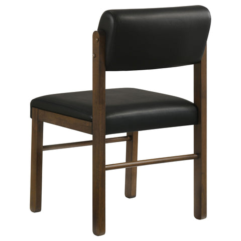 Hogan 7-piece 82-inch Rectangular Dining Set Black and Walnut