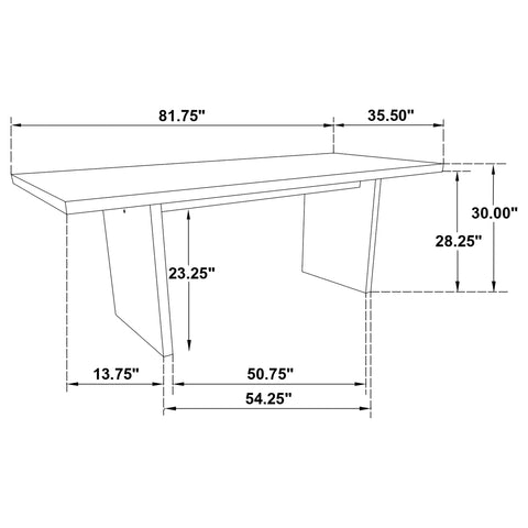 Hogan 7-piece 82-inch Rectangular Dining Set Walnut
