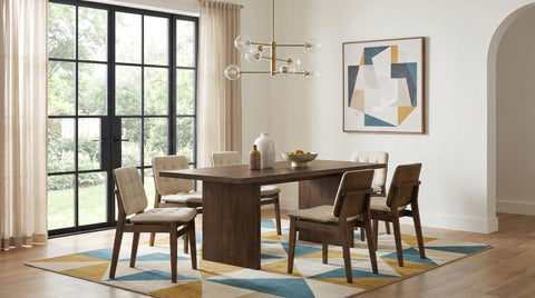 Hogan 82-inch Rectangular Wood Dining Table Walnut