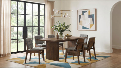 Hogan 82-inch Rectangular Wood Dining Table Walnut