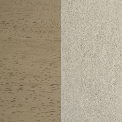 Ervine Upholstered Side Chair Cream and Natural Oak (Set of 2)