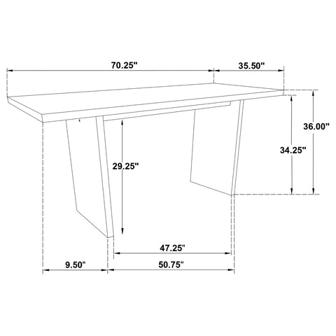 Hogan 7-piece 70-inch Rectangular Counter Height Dining Set Black