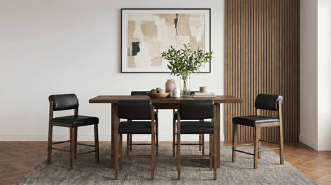 Hogan 70-inch Rectangular Wood Counter Height Dining Table Dark Walnut