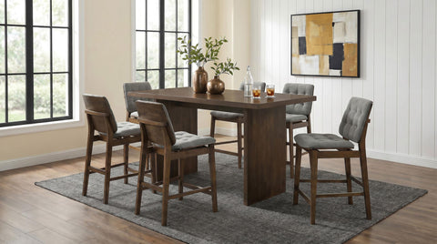 Hogan 70-inch Rectangular Wood Counter Height Dining Table Dark Walnut