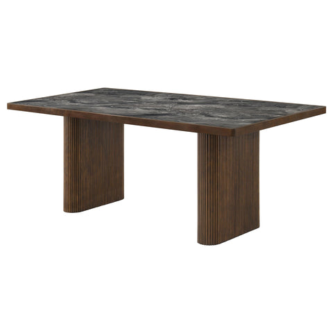 Tracy 80-inch Smart Top Paladina Dining Table Dark Walnut