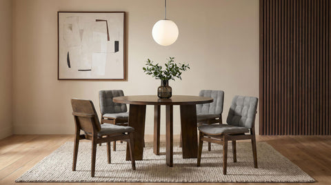 Ervine Upholstered Side Chair Grey and Walnut (Set of 2)