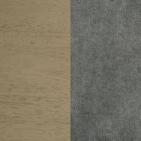 Ervine Upholstered Counter Chair Grey and Natural Oak (Set of 2)