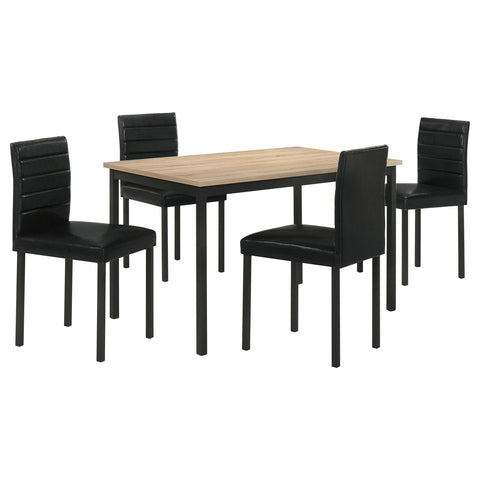 Brennan 5-piece Rectangular Dining Table Greige Oak