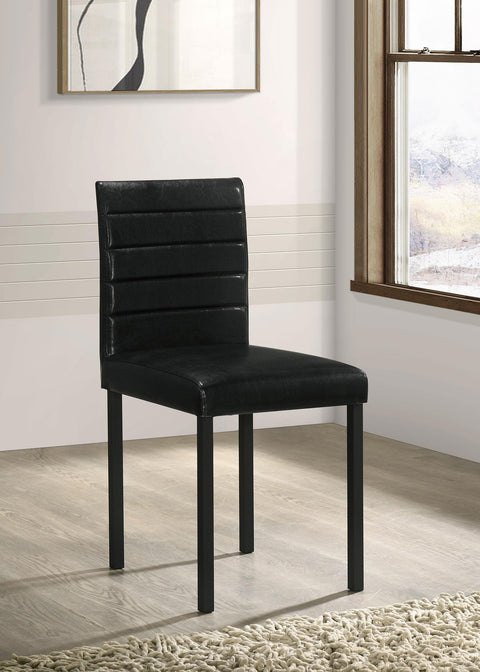 Brennan Upholstered Dining Side Chair Black (Set of 4)